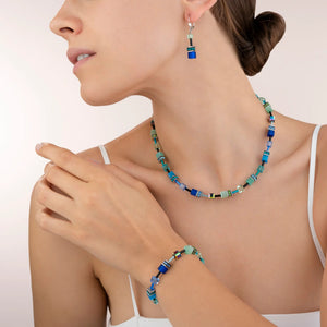 2838/30-0705 cdl geocube blu-green bracelet silver