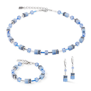 4020/30-0717 cdl geocube blu bracciale argento
