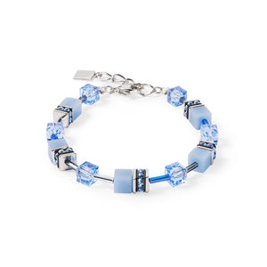 4020/30-0717 cdl geocube blu bracciale argento