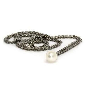TAGFA-00022 COLLANA D'ARGENTO PURO CON PERLA 90 CM