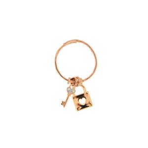 ANZCERCC8 ANELLO CERCHIO CON CHIAVE E LUCCHETTO