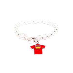 Bracciale rolò con charm maglia squadra calcio Spagna
