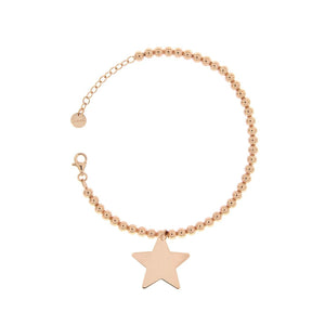 BRPALXSSTE BRACCIALE CON PALLINE E STELLA ORO ROSA