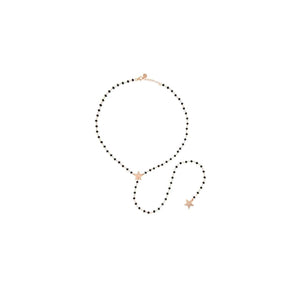 CLPPNSTE COLLANA PIETRE NERE E STELLE