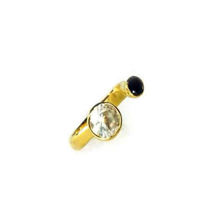 EER044TS ANELLO UNITY ZAFFIRO E TOPAZIO BIANCO