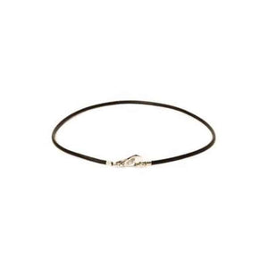 L3102-50 COLLANA CUOIO NERO 50 CM