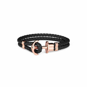 PH-PH-L-R-B-L ANCHOR BRACELET PHREP IP ROSE BLACK