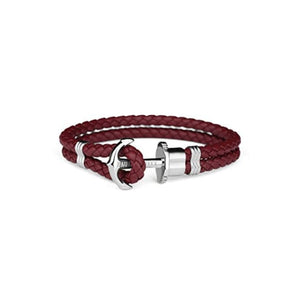 PH-PH-L-S-DB-L ANCHOR BRACELET PHREP SILVER DARK B