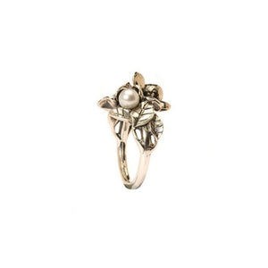 R5102-55 ANELLO BIANCOSPINO CON PERLA MIS.15