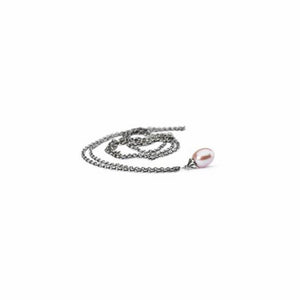 TAGFA-00052 COLLANA FANTASIA CON PERLA ROSA CM.90