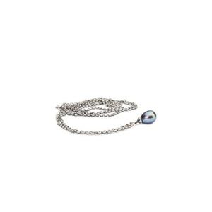 TAGFA-00059 COLLANA FANTASIA CON PERLA PAVONE 90CM