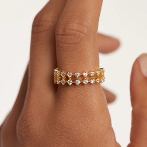 an01-882-12 Slim dumbo gold ring mis 12