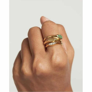 Nomad adventurine stamp ring