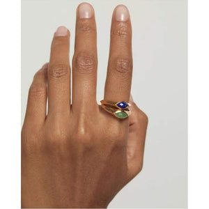 Nomad lapis lazuli stamp ring