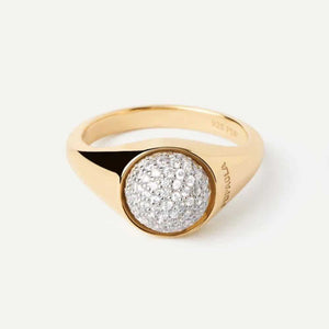 Anello pavè moon gold