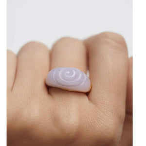 an01-c59-14 anello agata dal pizzo blu shell