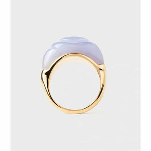 an01-c59-14 anello agata dal pizzo blu shell