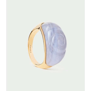 an01-c59-14 anello agata dal pizzo blu shell