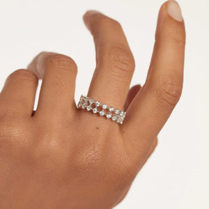 an02-882-14 Slim dumbo silver ring mis 14
