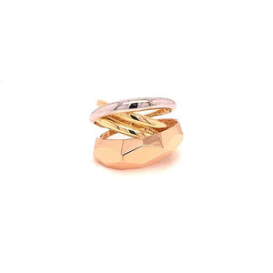 Anello fascia con 3 colori dell'oro 18kt