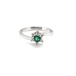Anello con smeraldo taglio rotondo