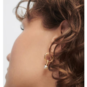 ar01-c25-u orecchini argento dorato la perla hoops