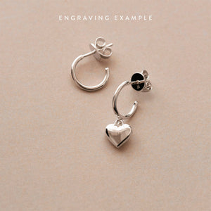 AR02-364-U PDP ENGRAVE ME L'ABSOLU EARRINGS SILVER