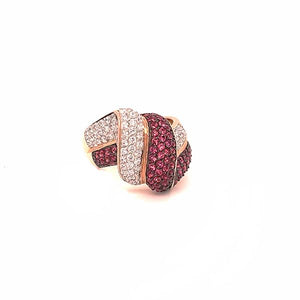 B500AN ANELLO ARGENTO BAGNO ROSA PIETRE DI COLORE