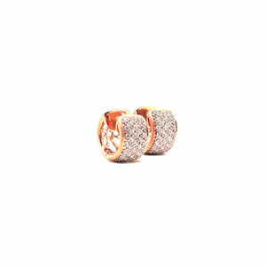 B556OR orecchini oro rosato  con zirconi bianchi