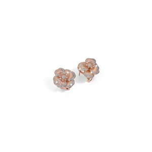 B65OR ORECCHINI FIORE ROSA CON ZIRCONI