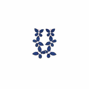 B702OR ORECCHINI IN ARGENTO FARFALLE PIETRE BLU