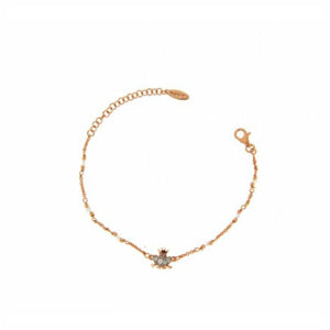 BRZ001W3 BRACCIALE ARGENTO 925 RANOCCHIO ZIRGONI B