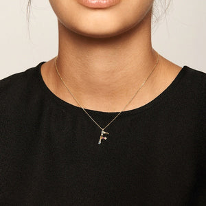 CO01-101-U I AM F GOLD NECKLACE