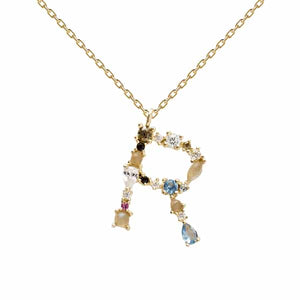 CO01-113-U I AM R GOLD NECKLACE