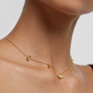 CO01-163-U BLOSSOM JASMINE GOLD NECKLACE