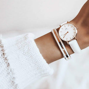 DW0040007 CLASSIC BRACELET WHITE ROSE GOLD SMALL