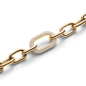 dw00400592 Dw Crystal Link Bracelet Gold