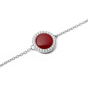 dw00401434 Dw Audrey Bracelet Red Agathe Silver