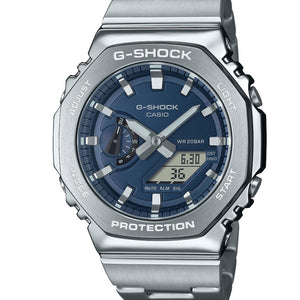 gm-2110d-2ber g-shock uomo acciaio quadrante blu