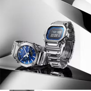 gm-b2100ad-2aer g-shock uomo acciaio quadrante blu