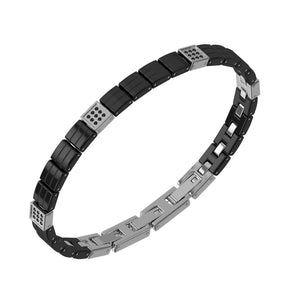 perb23bw Bracciale accaio diamanti con ct 0,36