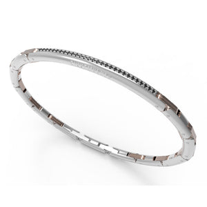perb25br Bracciale acciaio con diamanti green