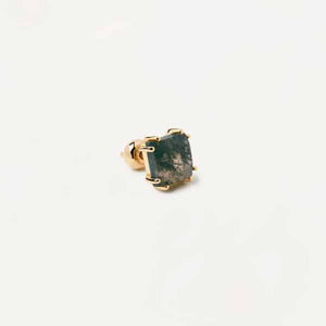 pg01-656-u Suki moss agate single earrings