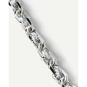 pu02-682-u bracciale catena argentata e corda sky