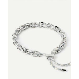 pu02-682-u bracciale catena argentata e corda sky