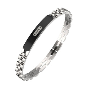 recb01wb Bracciale in acciaio e diamanti
