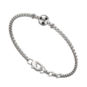 spfb02ww Bracciale acciaio con palla da calcio