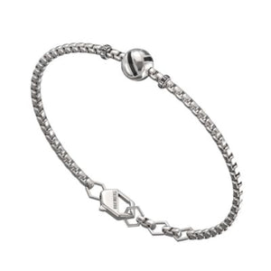 sprb02ww Bracciale in acciaio rugby con diamanti