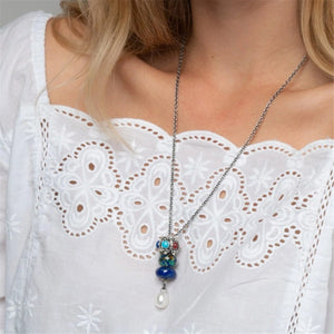 Collana d'argento puro con perla