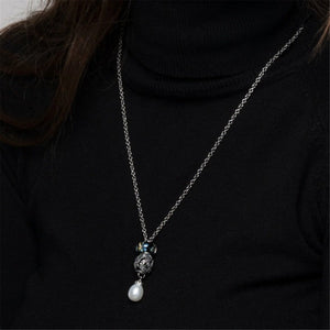 Collana d'argento puro con perla